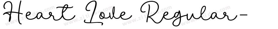 Heart Love Regular字体转换